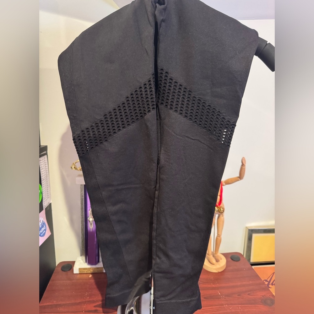 Leggings with Fishnet Accents